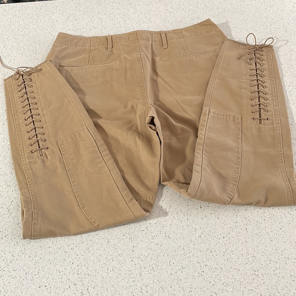 Vintage Polo Ralph Lauren Lace Up Riding Pants Size 10 Tan
